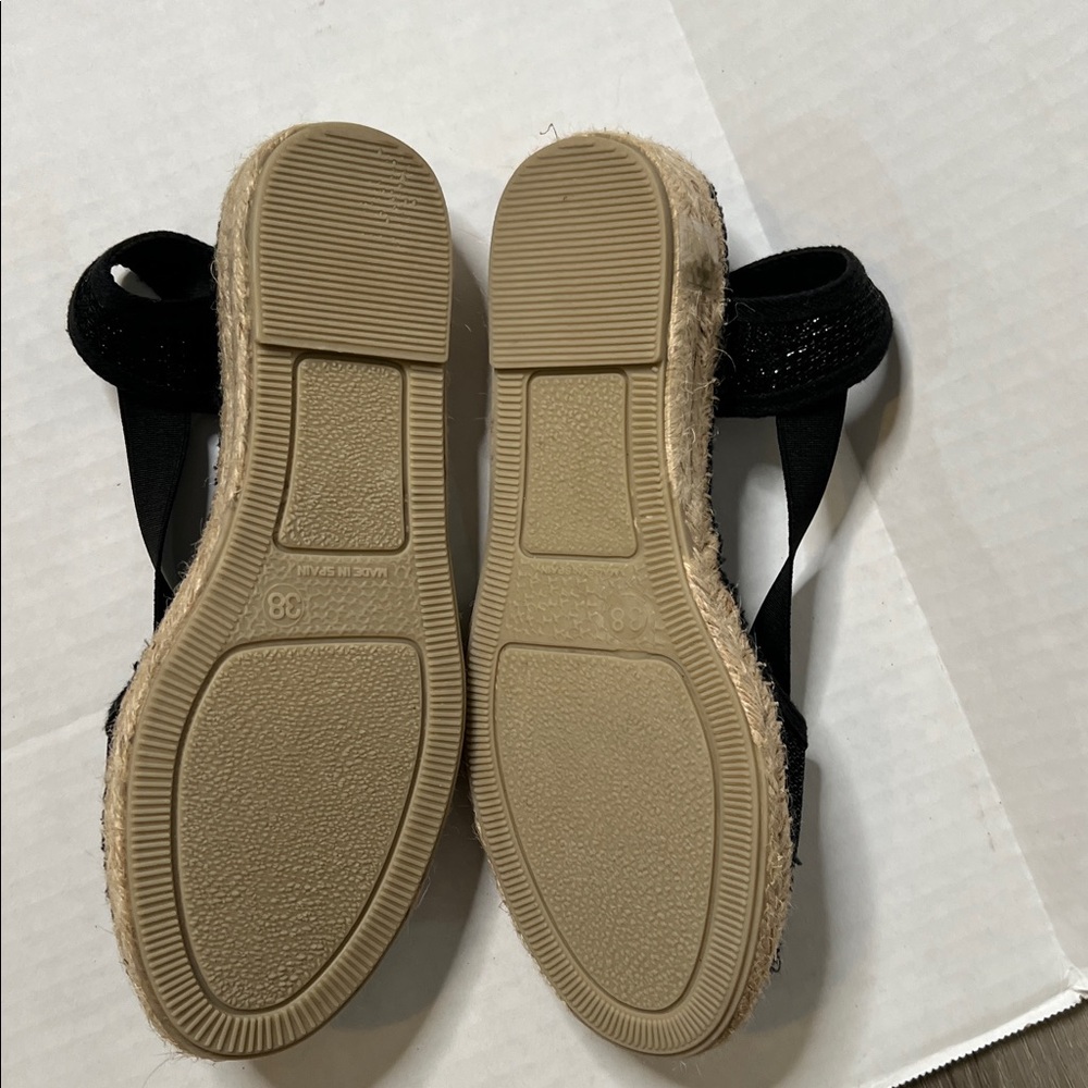 Toni Pons Estel Espadrille Sandal Size 7 New no Box Black - Picture 4 of 4